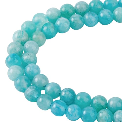 HOBBIESAY 182 Stück 2 Stränge Natürliche Runde Perlen 4-4.5mm Stränge Gefärbte Jade Glatte Kristallperlen Gematone Lose Perlen Für Halsketten Schmuck Ohrringe Basteln Geschenke Loch: 0.8mm von HOBBIESAY