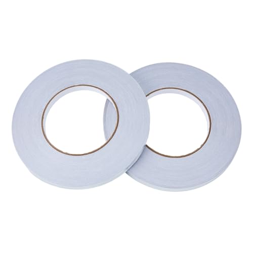 HOBBIESAY 2 Rolle 10mm Silbernes Folienband Spiegelband PVC Kunststoff Selbstklebendemetallverkleidung Polyesterfolie Abziehen Und Aufkleben Reflektierendes Klebeband Für Heimwerker 50m/Rolle von HOBBIESAY