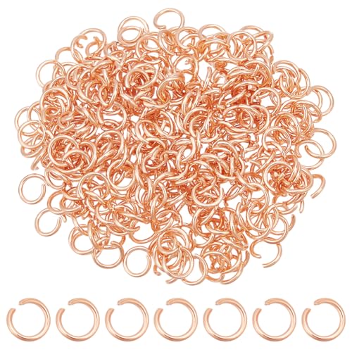 HOBBIESAY 300 Stück Offene Biegeringe Aus Edelstahl 5mm Roségold Biegeringe Aus Metall O Ringe Für Die Herstellung von DIY Armbändern Halsketten Ohrringen Und Schmuck von HOBBIESAY