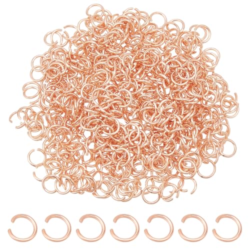 HOBBIESAY 500 Stück Biegeringe In Roségold 3mm Offener Biegering Aus Edelstahl Kleine O Ringe Aus Metall Runde Ringverbinder Für Selbstgemachte Armbänder Halsketten Ohrringe Schmuckherstellung von HOBBIESAY