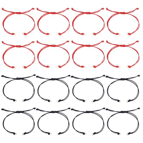 HOBBIESAY Gewachste Polyester-Kordel-Armbänder, halbfertig, verstellbar, Knotenseil, geflochtene Schnur, Armbänder für Schmuckherstellung, 30 Stück von HOBBIESAY