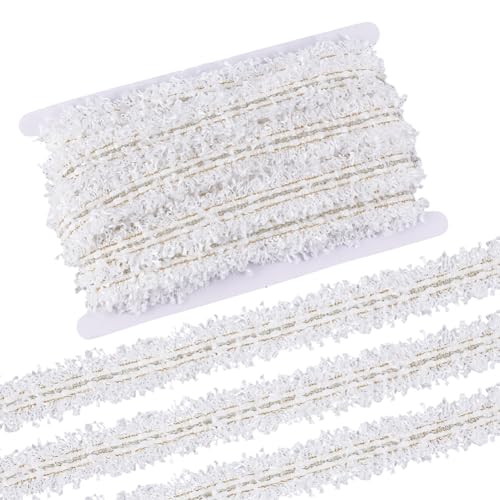 HOBBIESAY Spitzenbesatz 8.22m Beige 2.6-2.8cm Breit Mini Spitzenband Zum Nähen Basteln Kleidung Brautkleid Verzierung von HOBBIESAY