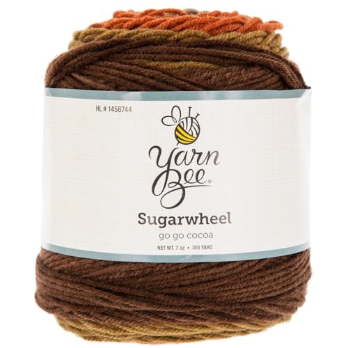 Yarn Bee 4 – mittelgroßes Garn zum Häkeln und Stricken – weicher Garnknäuel – 300 Meter Acrylgarn zum Häkeln von Decken, Hüten und mehr – Bastelbedarf für Handarbeit, Go Go Kakao von Hobby Lobby