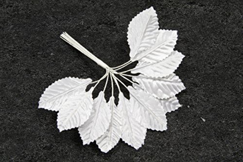 26 weiße Blatt aus Gewebe 4 cm. Hobi. Dekoration Hochzeit von HOBI