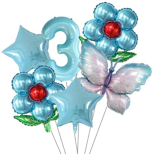 6 teile/satz Schmetterling 40 zoll Anzahl Ballons Rosa Blau Sonnenblume Baby Dusche Dekor Helium Ballon Geburtstag Party Hochzeit Liefert von HOCEDO