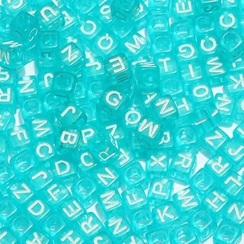 HOCEDO 200-1000 stücke 6 * 6mm Gemischte Buchstaben Acryl Perlen Platz Lose Alphabet Perlen Für Schmuck Machen DIY handgemachte Armband Halskette Zubehör von HOCEDO