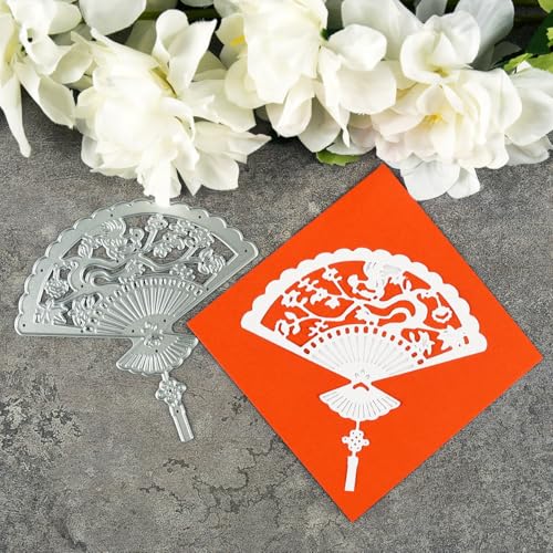 10,2 x 10,4 cm große Metall-Stanzformen im antiken Stil, faltbare Fächer, Schablonen für Scrapbooking, Basteln, Kartenherstellung, Papieralbum-Dekoration 10,2 x 10,4 cm große Metall-Stanzformen im antiken Stil, faltbare Fächer, Schablonen für Scrapbooking, Basteln, Kartenherstellung, Papieralbum-Dekoration von HOFALUYUSUN