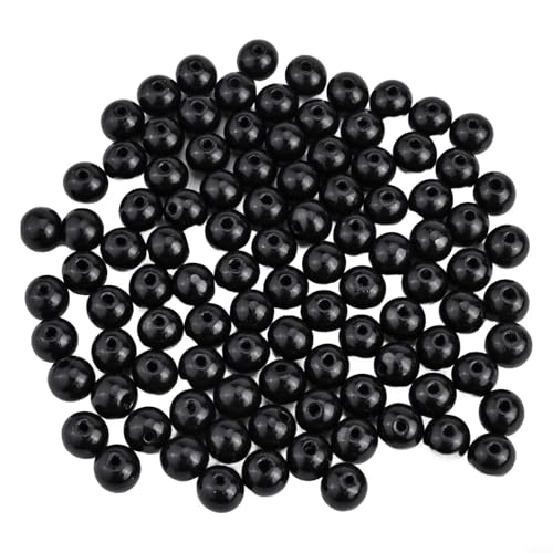 HOHOVYVY holzperlen,häkelperlen,100pcs 20mm Snowman Wooden Beads Christmas Theme Decoration Diy Jewelry Making(Black bead) von HOHOVYVY