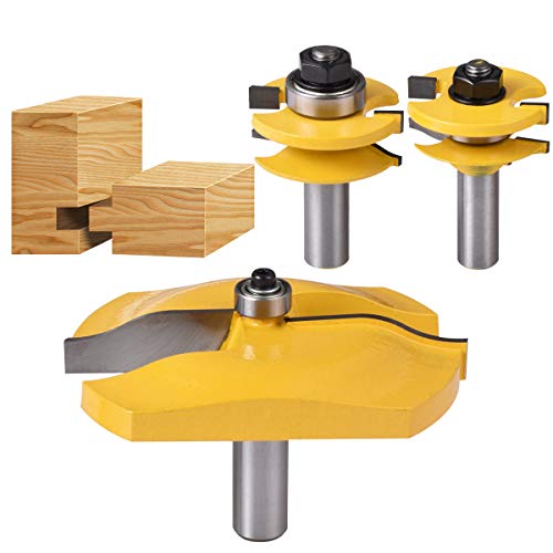 HOHXEN 1/2 '' Shank Ogee Rail und Stile Router Bits Set Erhöhtes Panel-Router-Bit Fräswerkzeuge Elektrowerkzeuge Türmesser Holzschneider von HOHXEN