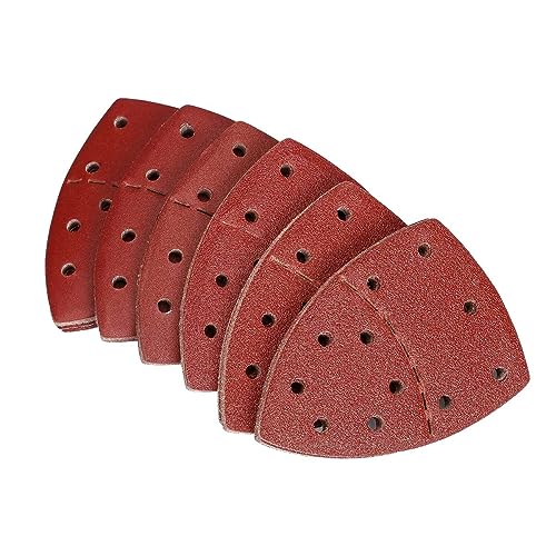 HOHXEN 80pcs Mouse Sanding Sheets Sander Paper Hook and Loop Assorted 60/80/120/180/240/320/400/800 Grit Grades for Bosch Multi-Sander PSM 100A, PSM 200 AES, PSM 18 and All Oscillating Multi-Tool von HOHXEN