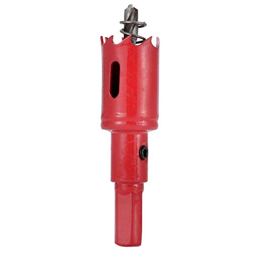 HOHXEN Lochsäge 21mm, M42 HSS Heavy Duty Bi-Metall Lochsäge mit Positionierbohrer zum Schneiden von Mildstahl, Edelstahl, Gusseisen, Messing, Aluminium, Holz, PVC-Rohr, Gipskarton, Dichtebrett - Rot von HOHXEN