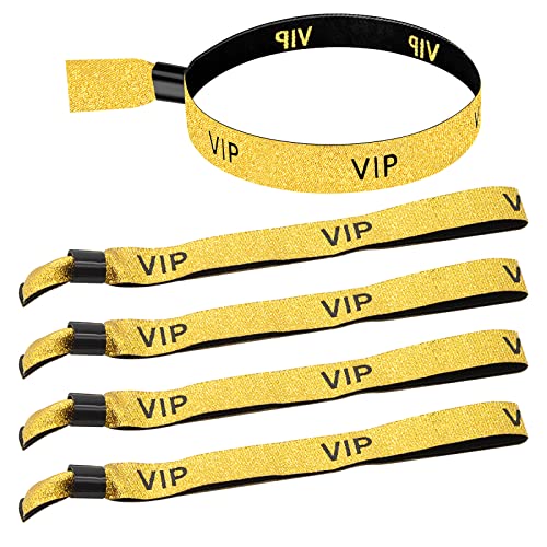 30 Stück VIP Einlassbänder Stoff Eintrittsbänder VIP Bändchen, VIP Festival Bänder Stoff für Clubveranstaltungen, Festival Armbänd Gold von HOLAHOLA