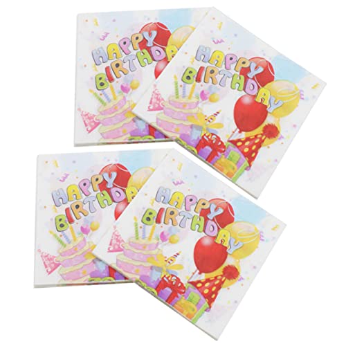 80 Blatt Geburtstag Servietten Ostern Servietten Papierservietten täglich 500 Stück party sachen party supplies Servietten zum 90. Geburtstag Servietten zum 30. Geburtstag HOLIDYOYO von HOLIDYOYO