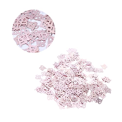 HOLIDYOYO Kunststoff Rose Gold Nummer 18 Geburtstag Dekorationen 30g Papier Schrott Konfetti Party Liefert von HOLIDYOYO