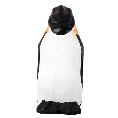 HOLIDYOYO 1 STK Holz Pinguin Ornamente Skelett Fisch Pinguin Kuchen Topper Weihnachtspinguinfiguren Skulpturen Wohnkultur Miniatur-pinguinfiguren Frosch Hölzern Black von HOLIDYOYO