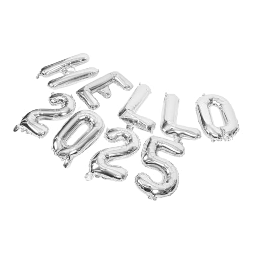 HOLIDYOYO HELLO 2025 1 Set Neujahrsballons Dekorative Folienballons Für Silvesterfeiern Aluminiumfolie Ballons Perfekte Partydekoration Für Den Jahreswechsel von HOLIDYOYO