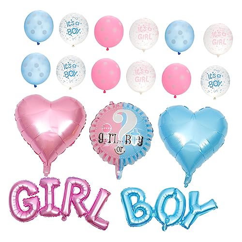 HOLIDYOYO 1 Satz Ballon zum Aufdecken des Geschlechts Ballonbuchstaben für Jungen oder Mädchen Ballons zum Aufdecken des Geschlechts Dekor girl or boy ballon shower ballon Partyballons von HOLIDYOYO