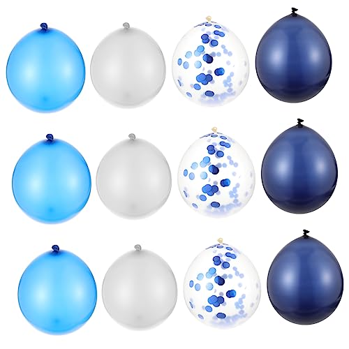 HOLIDYOYO 1 Satz Ballonanzug Partyzubehör orangefarbenes Dekor Heliumballons klarer Ballon luftballons mit konfetti confetti balloons Luftballons für die Party Partyballons Latexballon Blue von HOLIDYOYO