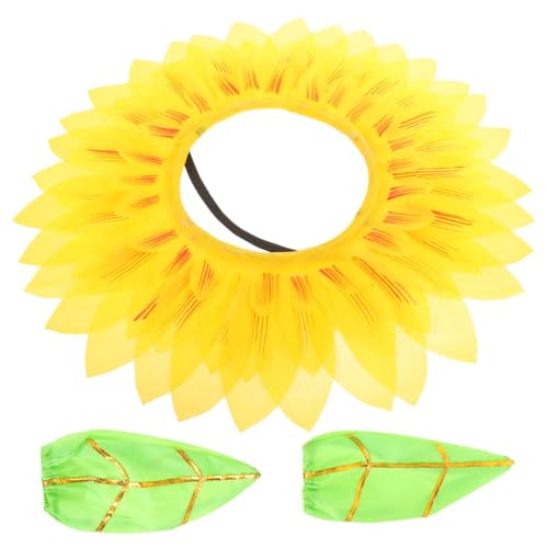 HOLIDYOYO 1 Satz Kopfschmuck Aus Sonnenblumen Sonnenblumenhut Sonnenblumen-gastgeschenke Blumenkopfbedeckungen Für Kinder Hut Mit Sonnenblumenkopfbedeckung Tanzkostüm Seidentuch Yellow von HOLIDYOYO