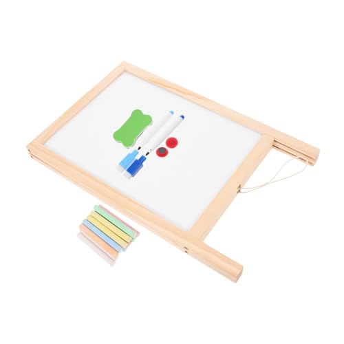 HOLIDYOYO 1 Satz Nachrichtentafel Aus Holz Whiteboard-staffelei Schüler-whiteboard Bretter Stehendes Whiteboard-schild Magnettafel Für Whiteboardstift Tafelzeichen Weiße Tafel Hölzern von HOLIDYOYO