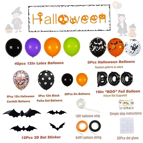 HOLIDYOYO 1 Satz Orangefarbene Luftballons Oder Halloween Latex Luftballons Pe Emulsion Festival Luftballons Halloween Luftballons Girlande von HOLIDYOYO