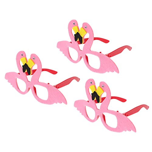 HOLIDYOYO 1 Satz Partybrille Flamingo-kostüm Flamingo-brille Für Kinder Hawaiianisches Kostüm Lustige Sonnenbrille Hawaiianisches Dekor Luau-gastgeschenke Luau-partyzubehör Plastik Rosa 3st von HOLIDYOYO