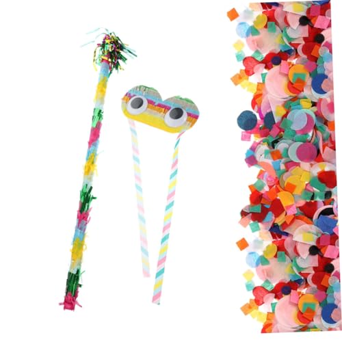 HOLIDYOYO 1 Satz Pinata-zubehör Pinata-stick Und Mexikanische Fiesta-pinata Alles Zum Geburtstag Pinata Pinata-augenmasken Geburtstag Piñata Lustige Brillen Papier Colorful von HOLIDYOYO