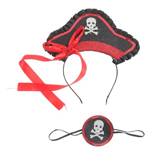 HOLIDYOYO 1 Satz Stirnbänder Piraten Cosplay Halloween-haarschmuck Halloween-piraten-gastgeschenke Piraten-stirnbänder Piratenhut Für Kinder Piraten-performance-requisiten Haarreifen Tuch von HOLIDYOYO