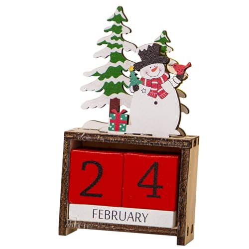 HOLIDYOYO 1 Satz Weihnachtskalender Festliche Feiertagsdekoration Countdown-kalender-dekor Weihnachtsdekoration Wiederverwendbarer Adventskalender Gefälligkeiten Für Weihnachtsfeiern Holz von HOLIDYOYO