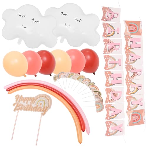 HOLIDYOYO Set Jungen und Mädchen Geburtstagsdekorationen Ballon Dekorationen Vintage Kaffee Latte Haut Latex Ballons für Mädchen Thema Feier von HOLIDYOYO