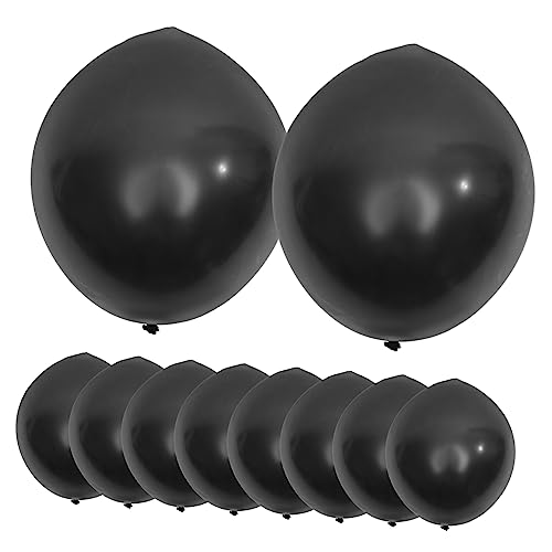 HOLIDYOYO 10St großer Ballon große luftballons große ballons party dekoration ballonie Alles zum Geburtstagsballon kinder dekor Ballonbogen-Set Party-Dekorationsballons Emulsion Black von HOLIDYOYO