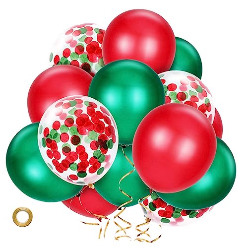 HOLIDYOYO 12 Stück Weihnachts Luftballons Aus Latex Festlichen Farben Ideale Deko Für Weihnachtsfeiern Geburtstagsfeiern Und Andere Festliche Anlässe Partyzubehör Für Unvergessliche von HOLIDYOYO