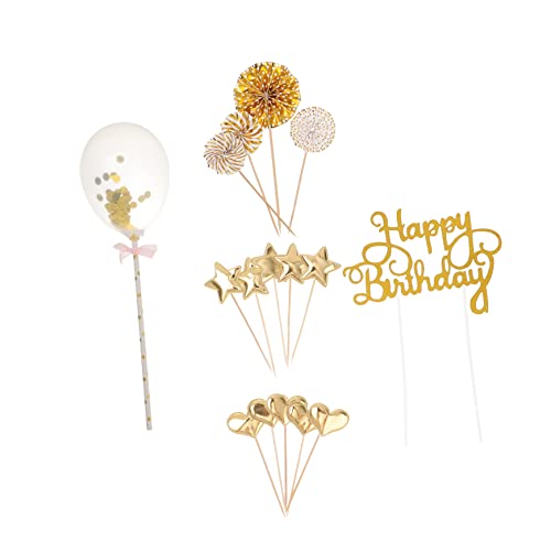 HOLIDYOYO 17 Stück Geburtstags Tortenaufsätze Dekorative Cake Topper Für Kuchen Und Muffins Happy Birthday Kuchen Picks Für Geburtstagsfeiern Kindergeburtstag Und Feste von HOLIDYOYO