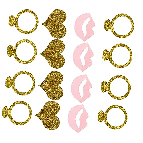 HOLIDYOYO 2 Packungen à 200 Stück Glitzerndes Konfetti Hochzeitsschilder Für Die Zeremonie Goldener Serviettenring Party Serviettenringe Hochzeitszeichen Alles Zum Geburtstag Konfetti von HOLIDYOYO