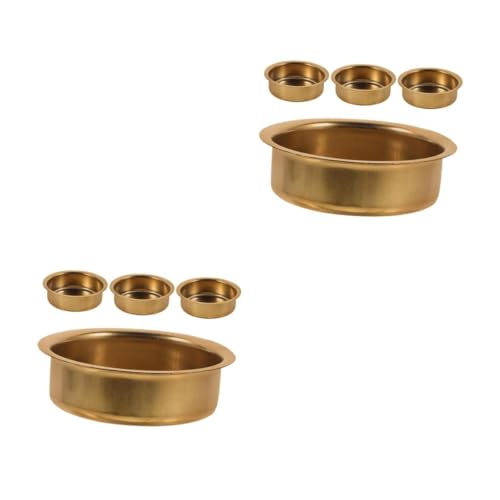 HOLIDYOYO 2 Sätze Arabische Duftöle Duftlampe Zubehör Räuchergefäß Set Metall Räuchergefäß Vintage Weihrauchbrenner Räuchergefäß Liefert Rostfreier Stahl Golden 4 Stück * 2 von HOLIDYOYO