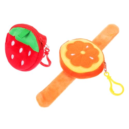 HOLIDYOYO 2 Stück Obst Slap Bands Slap Armband Slap Wrist Band Multifunktionale Geldbörse Kinder Wechselarmband von HOLIDYOYO