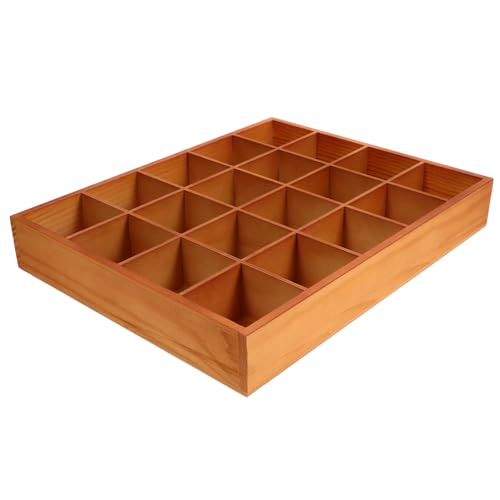 HOLIDYOYO 20 Slot Holz Kommode Tablett Socken Socken Box Parfüm Organizer Schlüssel Moderne Lagerung von HOLIDYOYO