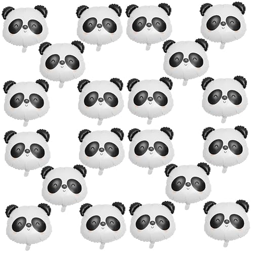 HOLIDYOYO 20 Stk Panda-Ballon Partyzubehör für Tiere Cartoon-Panda-aufblasbare Luftballons tierluftballone tier luftballons hochzeitsdeko Panda-Modellierballons Neuheit Ballon Aluminiumfolie von HOLIDYOYO