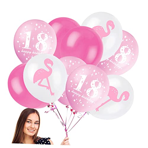 HOLIDYOYO 20 Stück Große Rosa Latex Luftballons Für Den 18 Geburtstag Flamingo Dekoration Gastgeschenke Und Party Accessoires Ideal Für Feierliche Anlässe Und Taufen von HOLIDYOYO