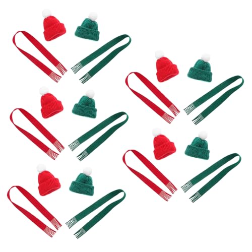 HOLIDYOYO 20 Stück Teiliges Mini Strickset Weihnachtsmütze und Schal Weiche Kleine Mützen Schals in Rot Grün Vielseitig für Puppen Weinflaschen DIY Basteln Langlebige Leichte HOLIDYOYO 20 Stück Teiliges Mini Strickset Weihnachtsmütze und Schal Weiche Kleine Mützen Schals in Rot Grün Vielseitig für Puppen Weinflaschen DIY Basteln Langlebige Leichte von HOLIDYOYO