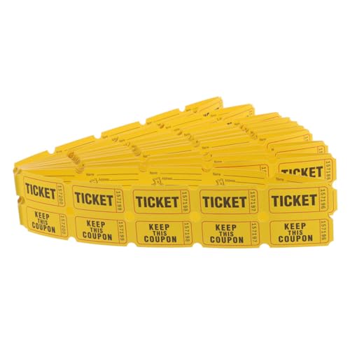 HOLIDYOYO 200 Stück Tombola - tickets, Farbige Tickets, Aufeinanderfolgende Papiertickets, Veranstaltungstickets von HOLIDYOYO