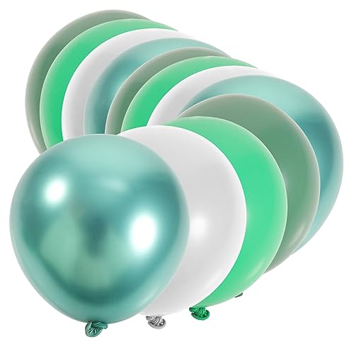 HOLIDYOYO 20St Grünes Ballon-Set Hochzeitsballons Luftballons für Geburtstagsfeier weiße Luftballons Ballongas party mitgebsel kinder Partyballons geburtstag luftballons dekoration Emulsion von HOLIDYOYO