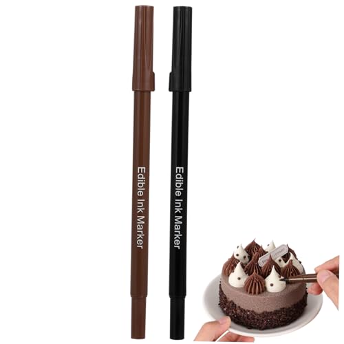 HOLIDYOYO 2St Backstift essbarer Stift Stifte zum Färben von Lebensmitteln Textmarker Gebäck Dual schokoladenstick schokoladenstifte Essbare Fondant-Marker Backen von Farbstiften Plastik von HOLIDYOYO