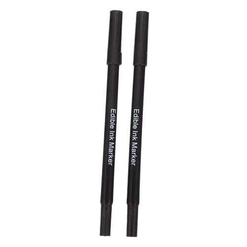 HOLIDYOYO 2St Backstift schreibkladde schokoladenstifte Keksstift zuckerstifte zuckerwattestäbe Markierungen Pastell Backtintenstifte essbare Stifte zum Dekorieren von Keksen Plastik Black von HOLIDYOYO