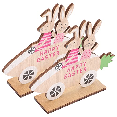 HOLIDYOYO Ostern Holz Zeichen Auto Dekorative Requisiten Ästhetische 2 Stücke von HOLIDYOYO