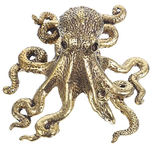 HOLIDYOYO 2St Ornamente Statuenfiguren Oktopus Handyhalter Meeresdekorationen für zu Hause Zubehör The Edith Eger deutsch Messingmöbel spielzeuge bastelset Oktopus-Figur Desktop-Oktopus von HOLIDYOYO