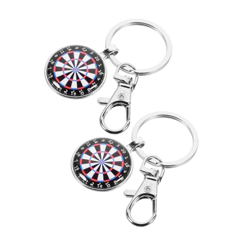 HOLIDYOYO 2er Set Darts Schlüsselanhänger Aus Charmantes Dartbrett Design Für Taschen Rucksäcke Und Als Vintage Stil Schlüsselring Für Fans von HOLIDYOYO