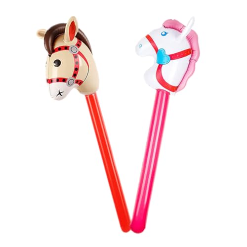 HOLIDYOYO 2pcs Horse Head Jubeln Stäbchen Interaktive Aufblasbare Sticks Aufblasbare Stöcke Jubeln Requisiten von HOLIDYOYO