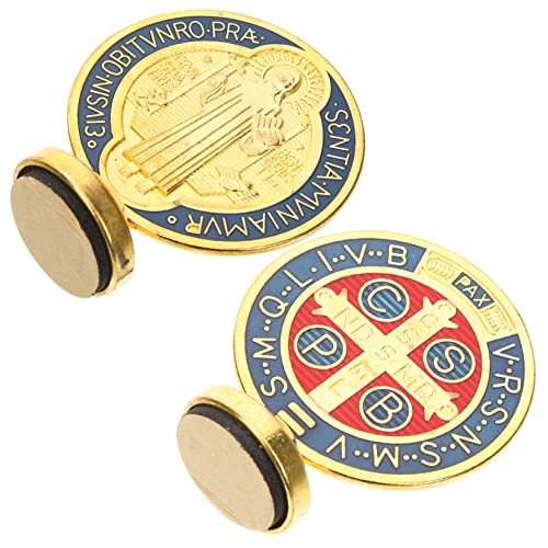 HOLIDYOYO 2st Heilige Medaille Dekoration Kirchliche Verzierung Tafelaufsätze Für Die Taufe Geburt Weihnachtsdekoration Einzigartige Verzierung Christliche Ornamente Krippe Legierung Golden von HOLIDYOYO