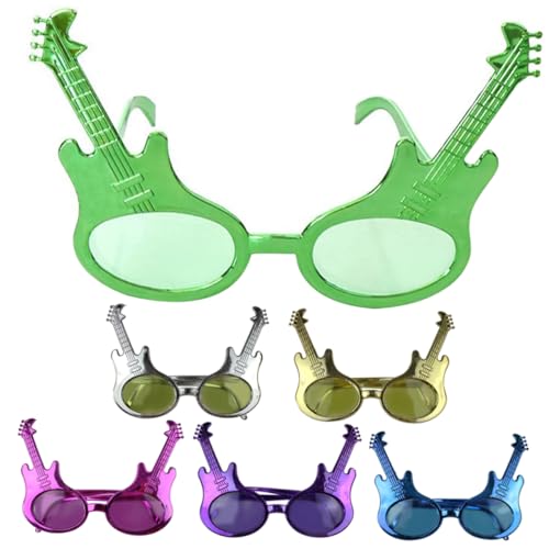 HOLIDYOYO 3 Sätze Gitarrenbrille Leuchtbrillen Faschingsbrille Party Brillen Party Sachen Kostümbrille Herzförmige Brille Schnapsgläser Lustige Partybrille Foto-requisiten Pvc 6 Stück * 3 von HOLIDYOYO